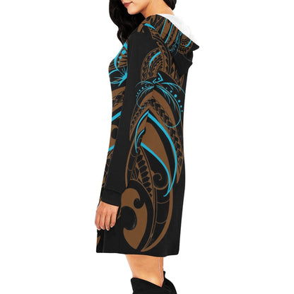 Te Mana Vahine Hoodie Mini Dress (H27)
