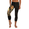 Gold and Patutiki Capri Leggings