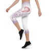 Flower and Tiki Capri Leggings