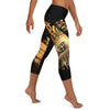 Gold and Patutiki Capri Leggings