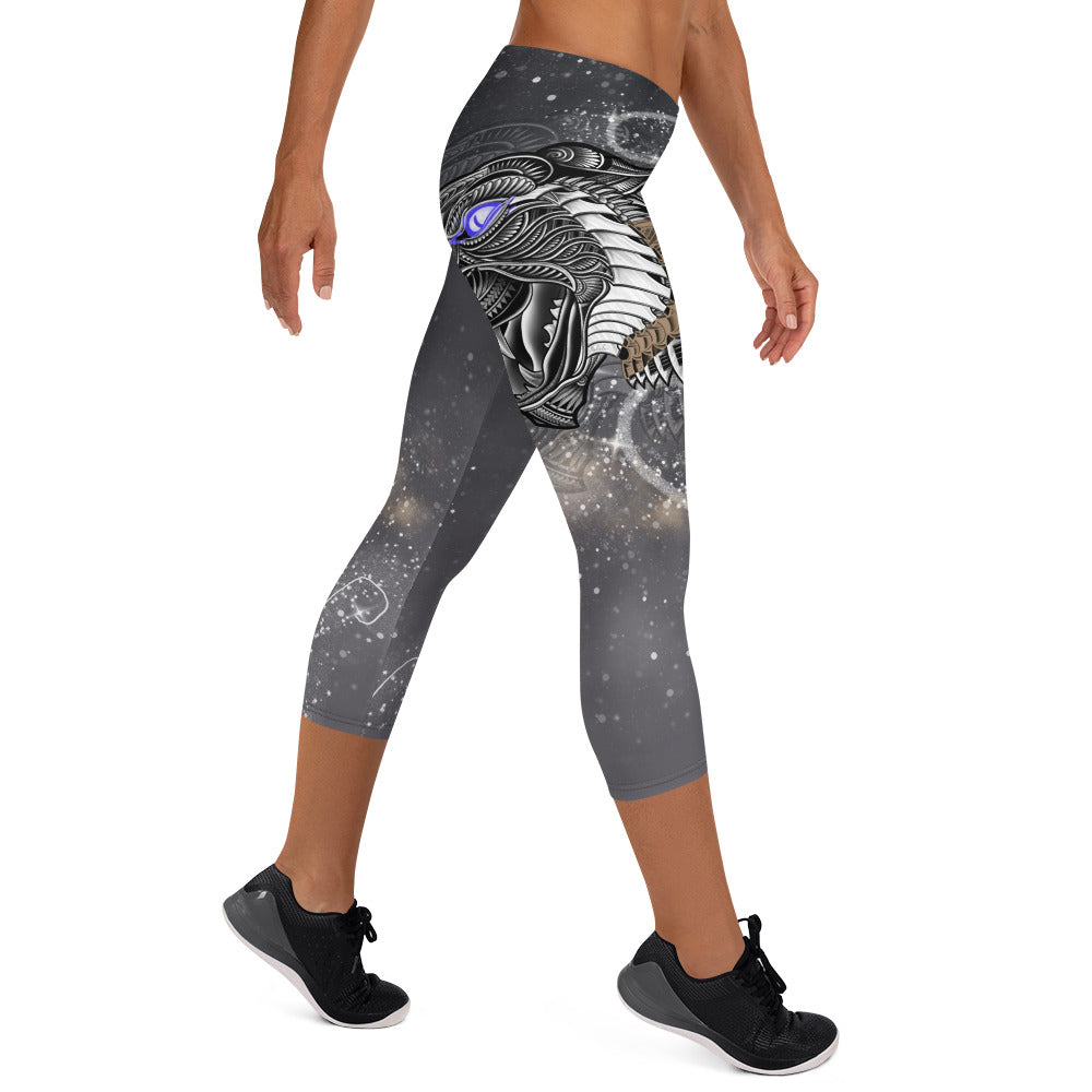 Tiger Print Capri Leggings