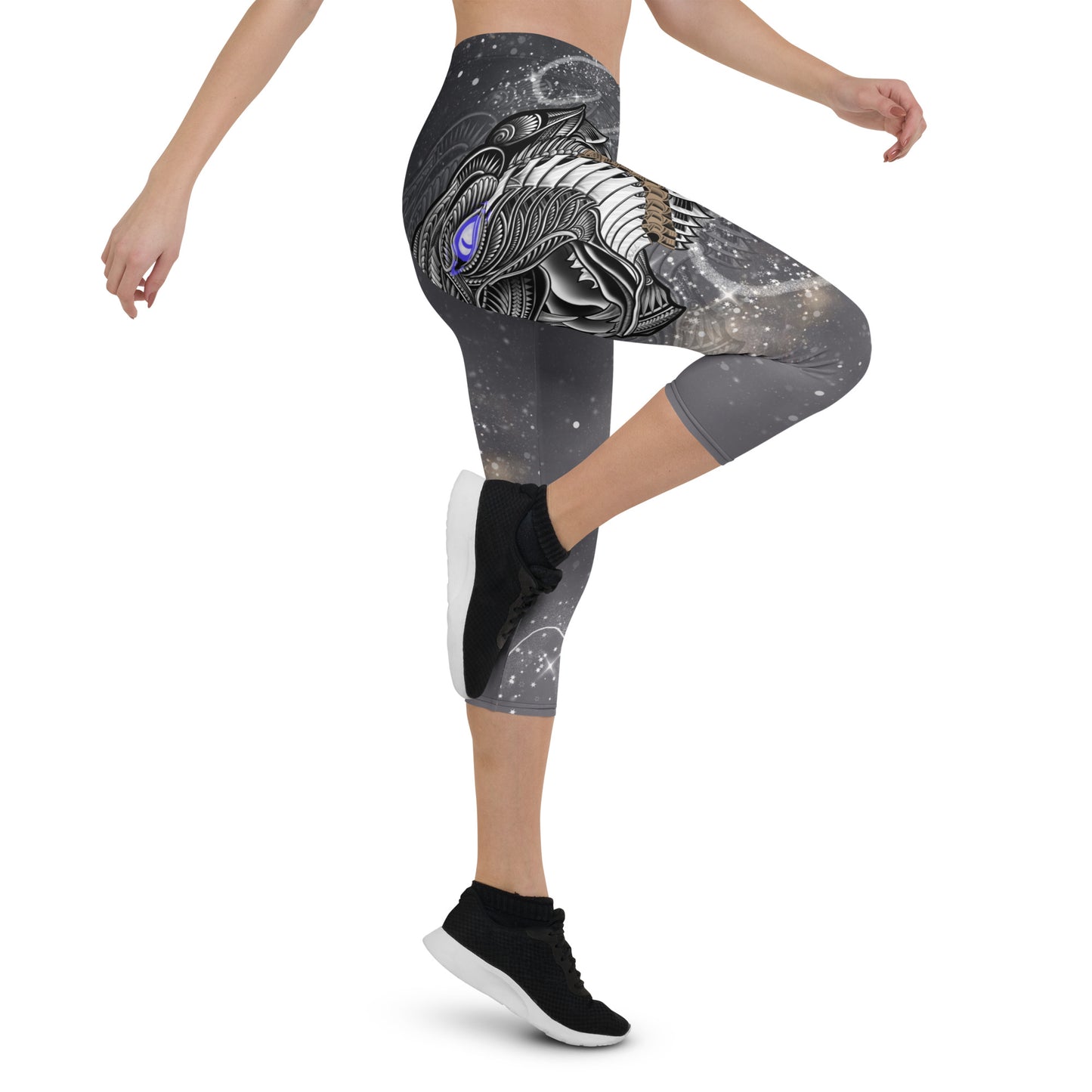 Tiger Print Capri Leggings