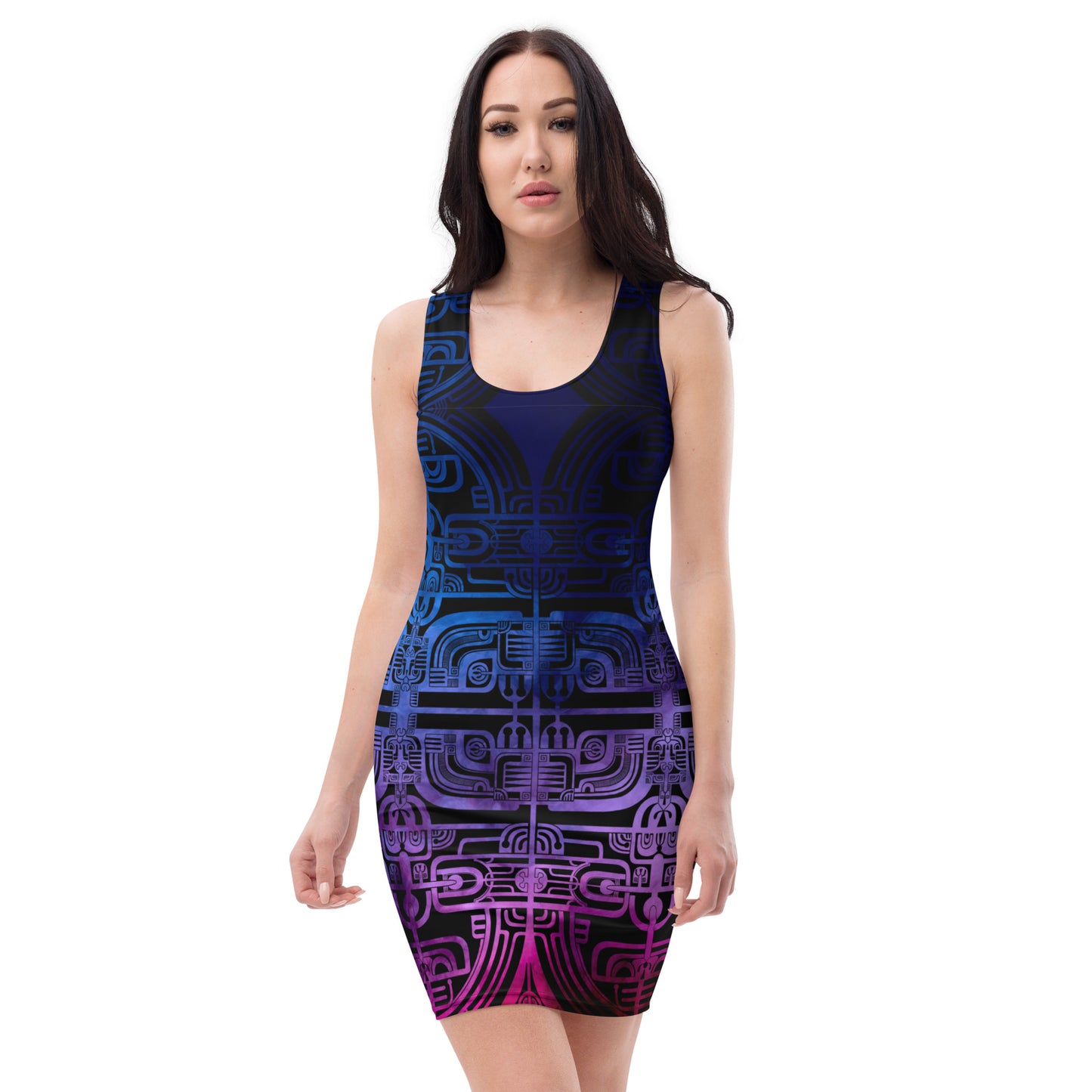 Gradient Purple Dress with Patutiki