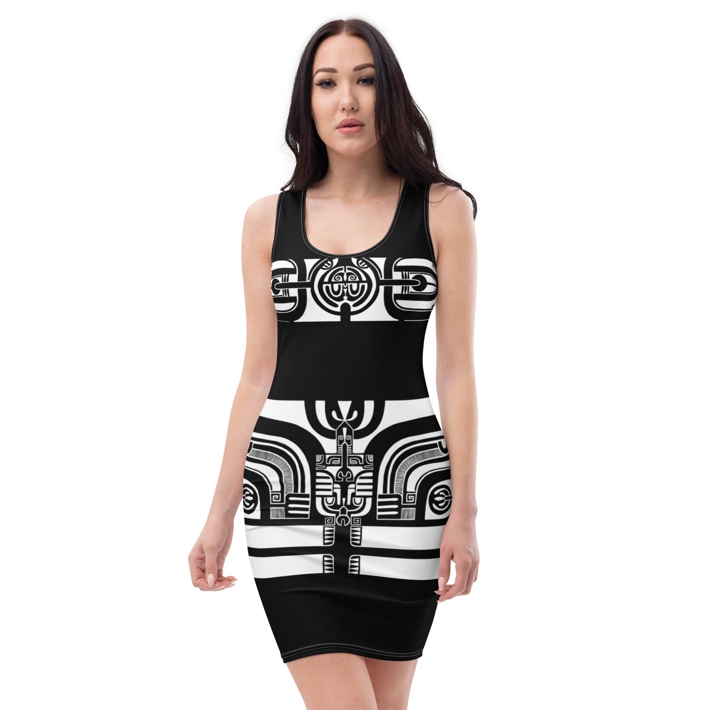 Black and White Patutiki Dress