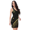 Black and Gold Dress with Pacific Pattern