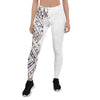 White Leggings with Polynesian-Style Embellishments