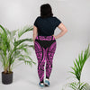 Plus Size Purple Tiki Leggings