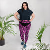 Plus Size Purple Tiki Leggings