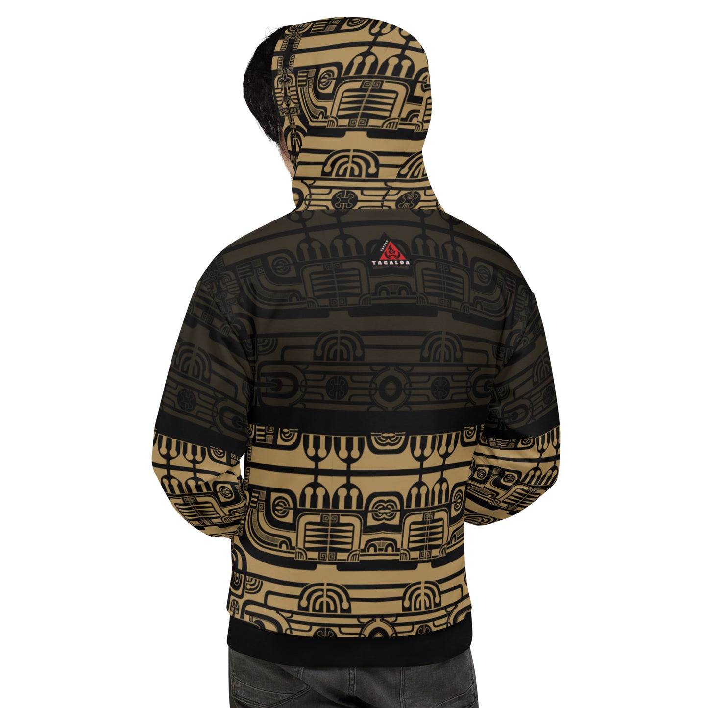 Black and Brown Patutiki Hoodie