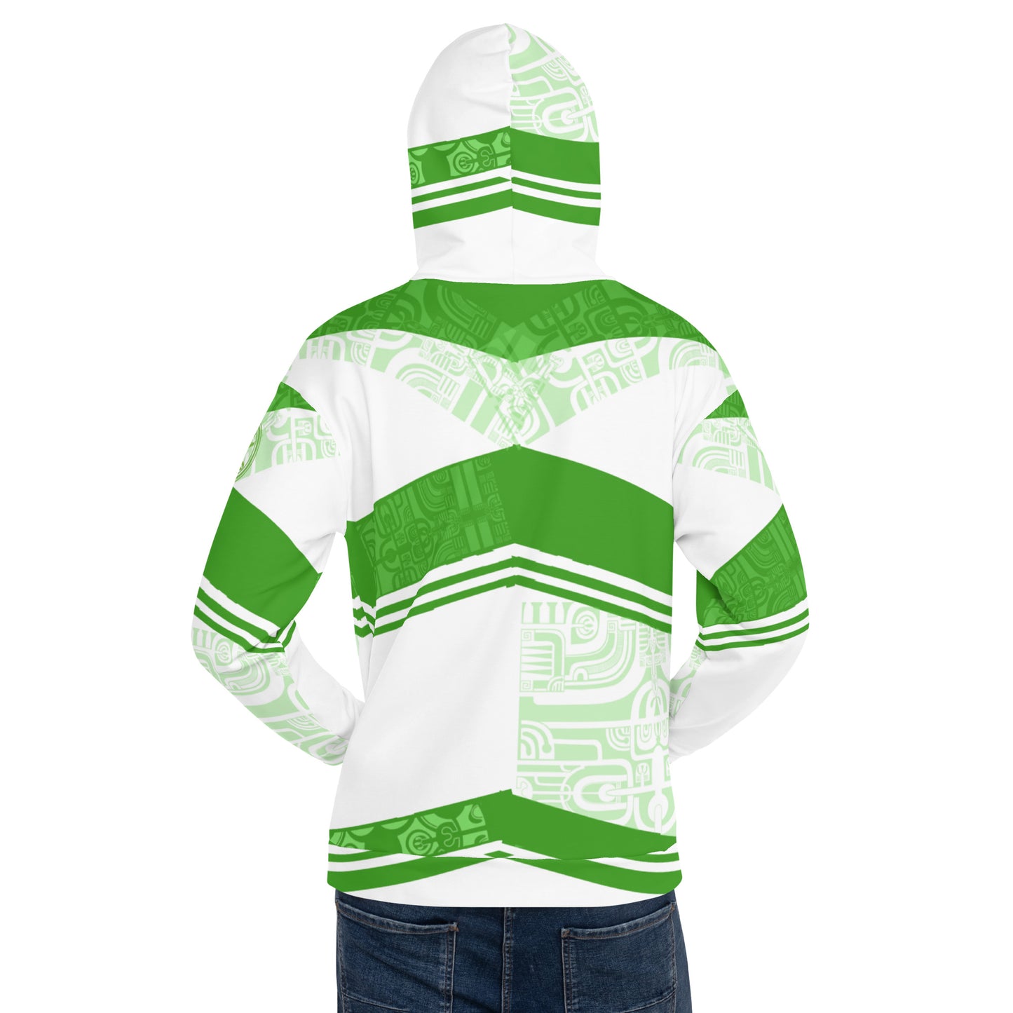 Polynesian Green Style Graphic Hoodie