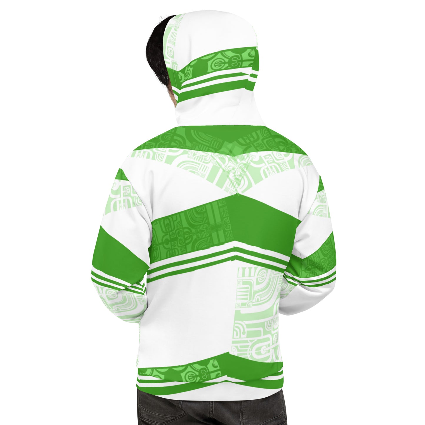 Polynesian Green Style Graphic Hoodie