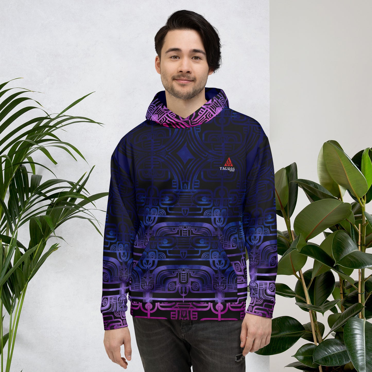 Purple Gradient Patutiki Hoodie