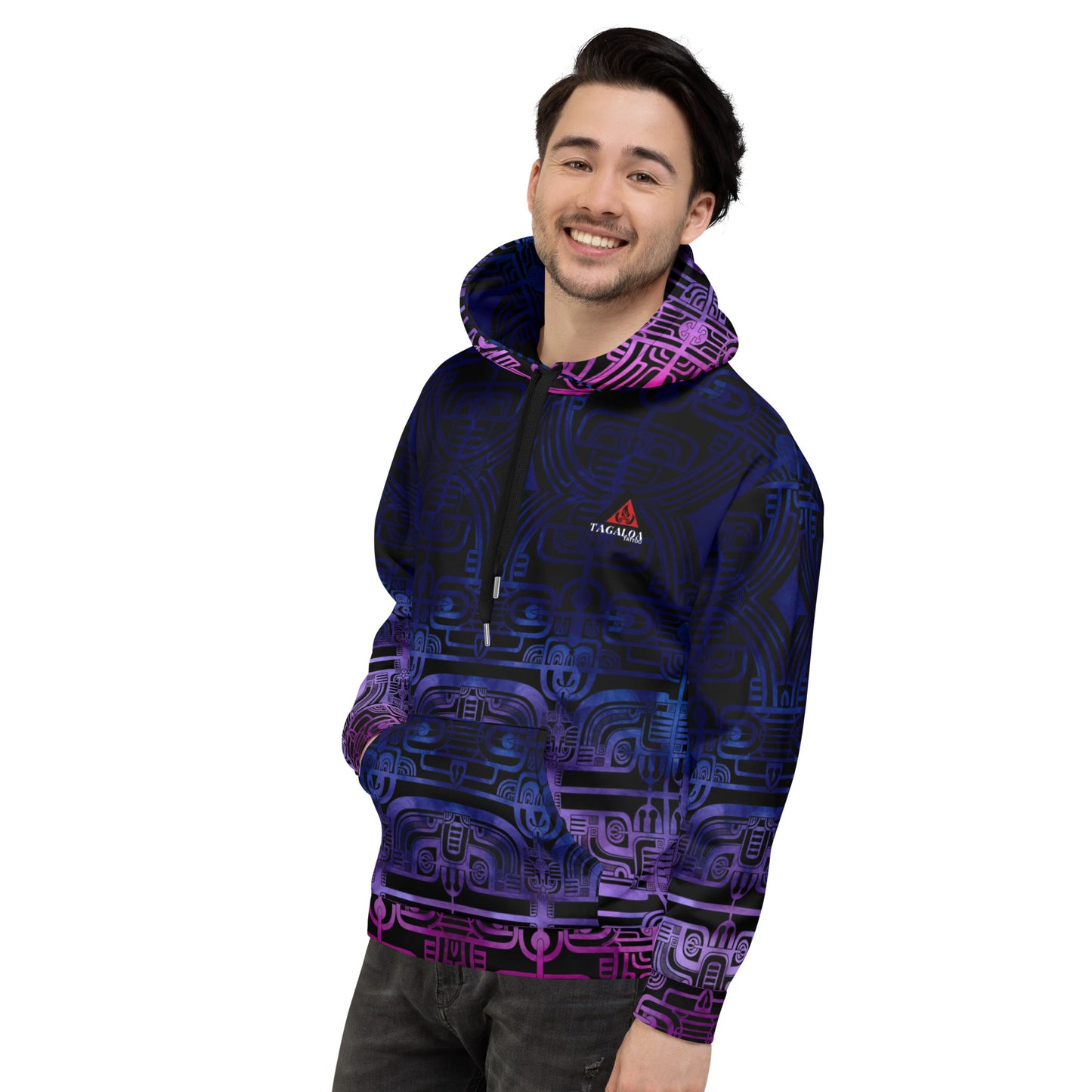 Purple Gradient Patutiki Hoodie