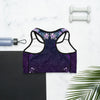 Purple Flower Sports Bra