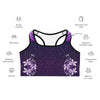 Purple Flower Sports Bra