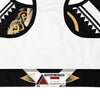 White and Gold Sports bra