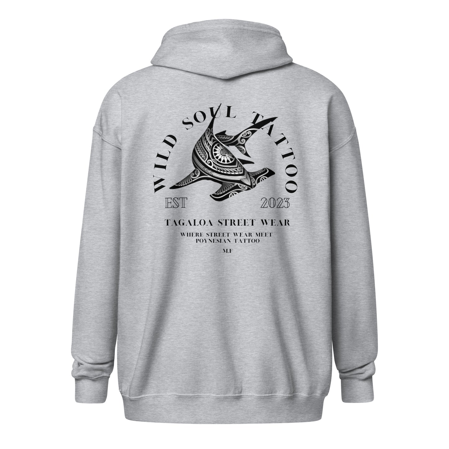 Wild Soul Tattoo Shark Zip Hoodie