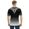 Stylish tiki tattoo tee in black gradient