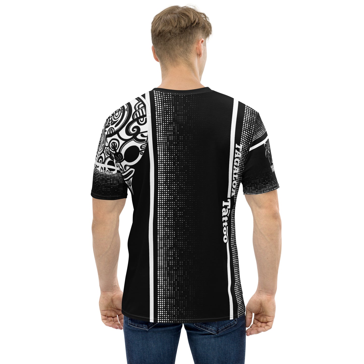 Tagaloa tattoo Polynesian Tiki Tee: Black and white Tiki design