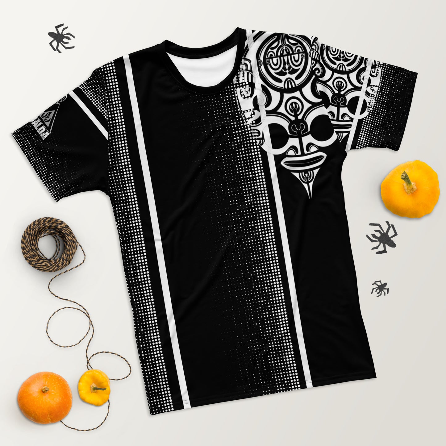 Tagaloa tattoo Polynesian Tiki Tee: Black and white Tiki design