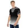 Stylish tiki tattoo tee in black gradient