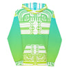 Patutiki Pattern Green-Yellow GradientPatutiki Pattern Green-Yellow Gradient Hoodie