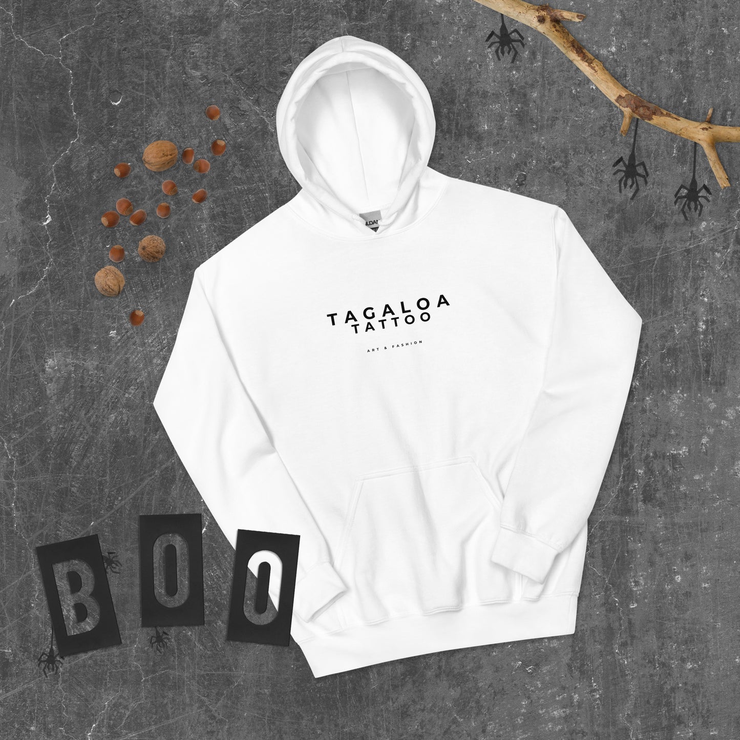 Black White Tagaloa Tattoo Hoodie