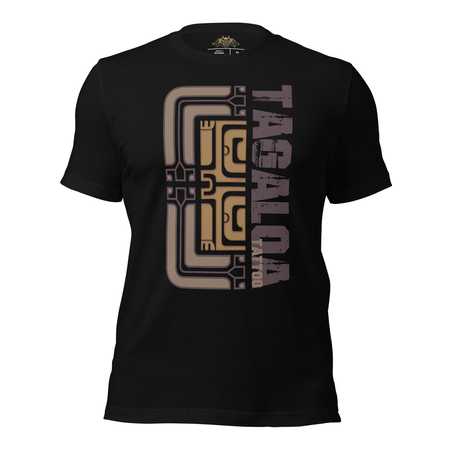 Black Unisex T-Shirt: Vintage Brown