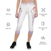 Flower and Tiki Capri Leggings