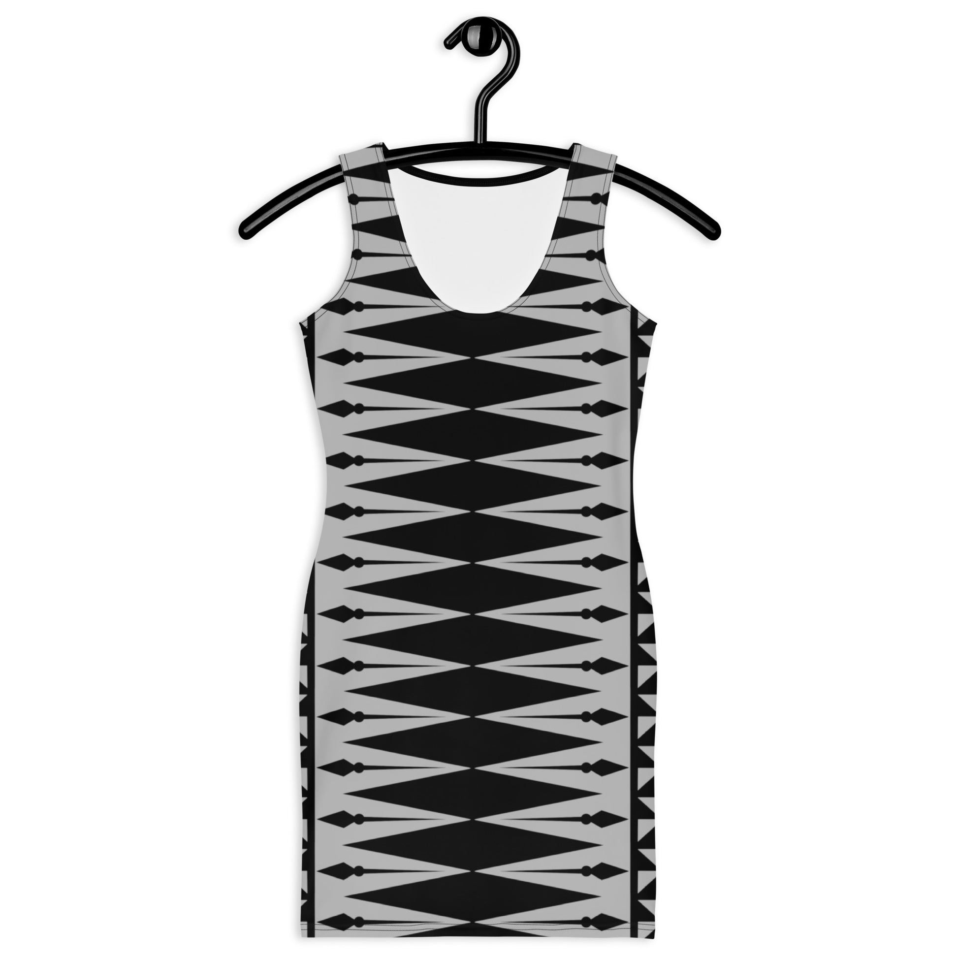Black Dress with W&F style pattern