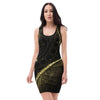 Black and Gold Dress with Pacific Pattern