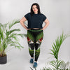 Plus Size Tropical Leggings with Woman's Face