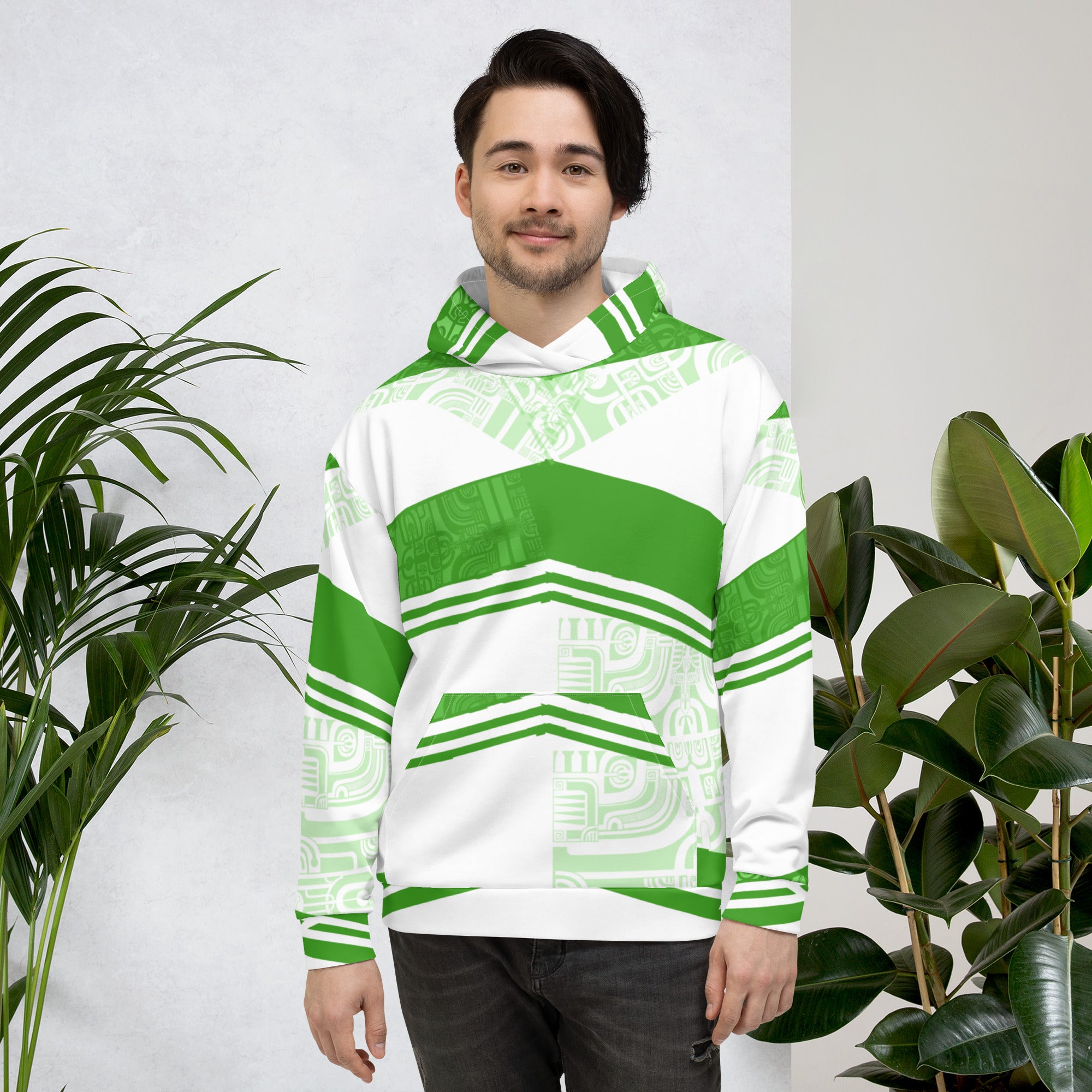 Polynesian Green Style Graphic Hoodie Tagaloa Tattoo Apparel