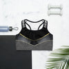 Grey Sports Bra with Gold Accent