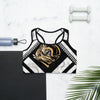 White and Gold Sports bra