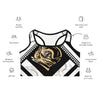 White and Gold Sports bra
