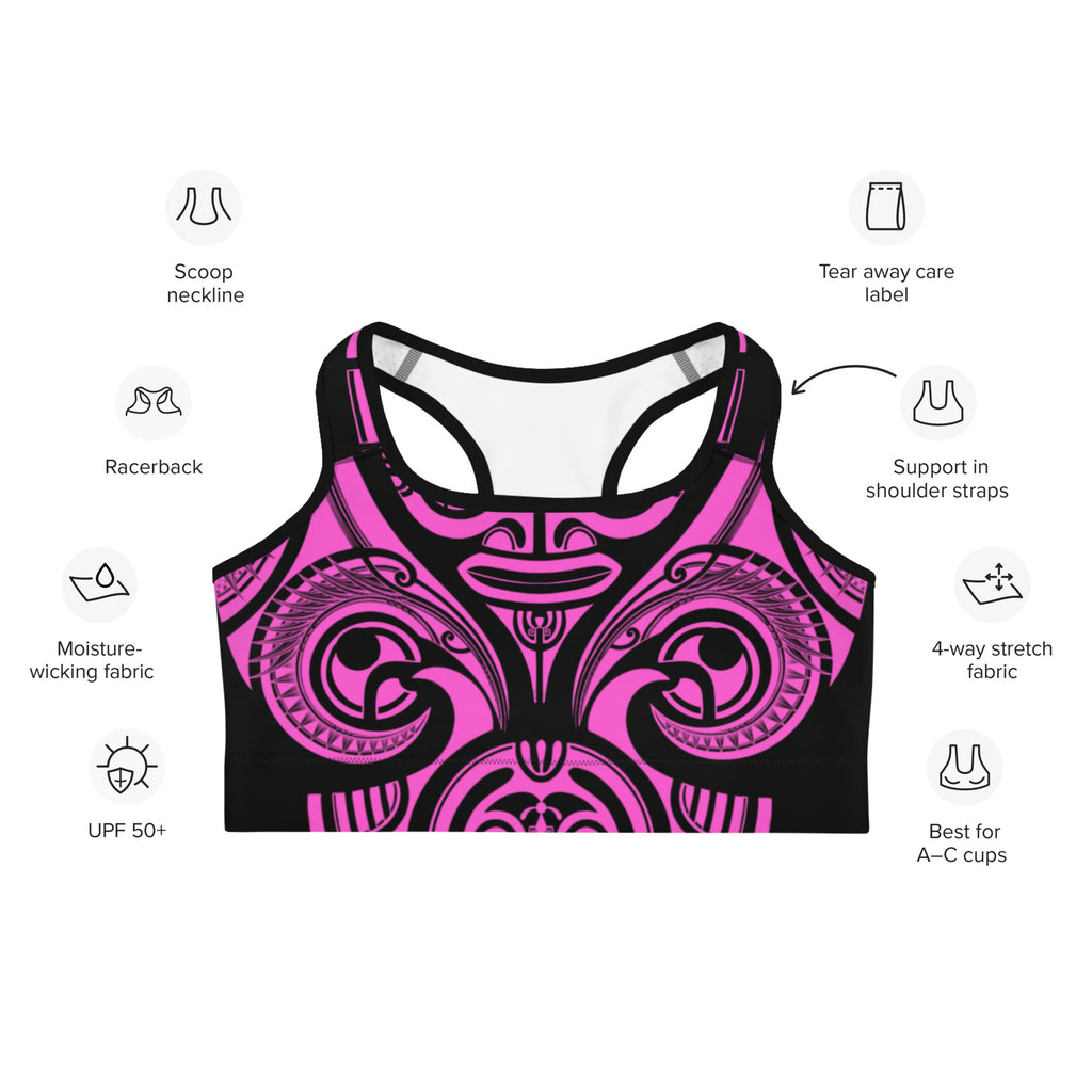 Purple Tiki Sports bra
