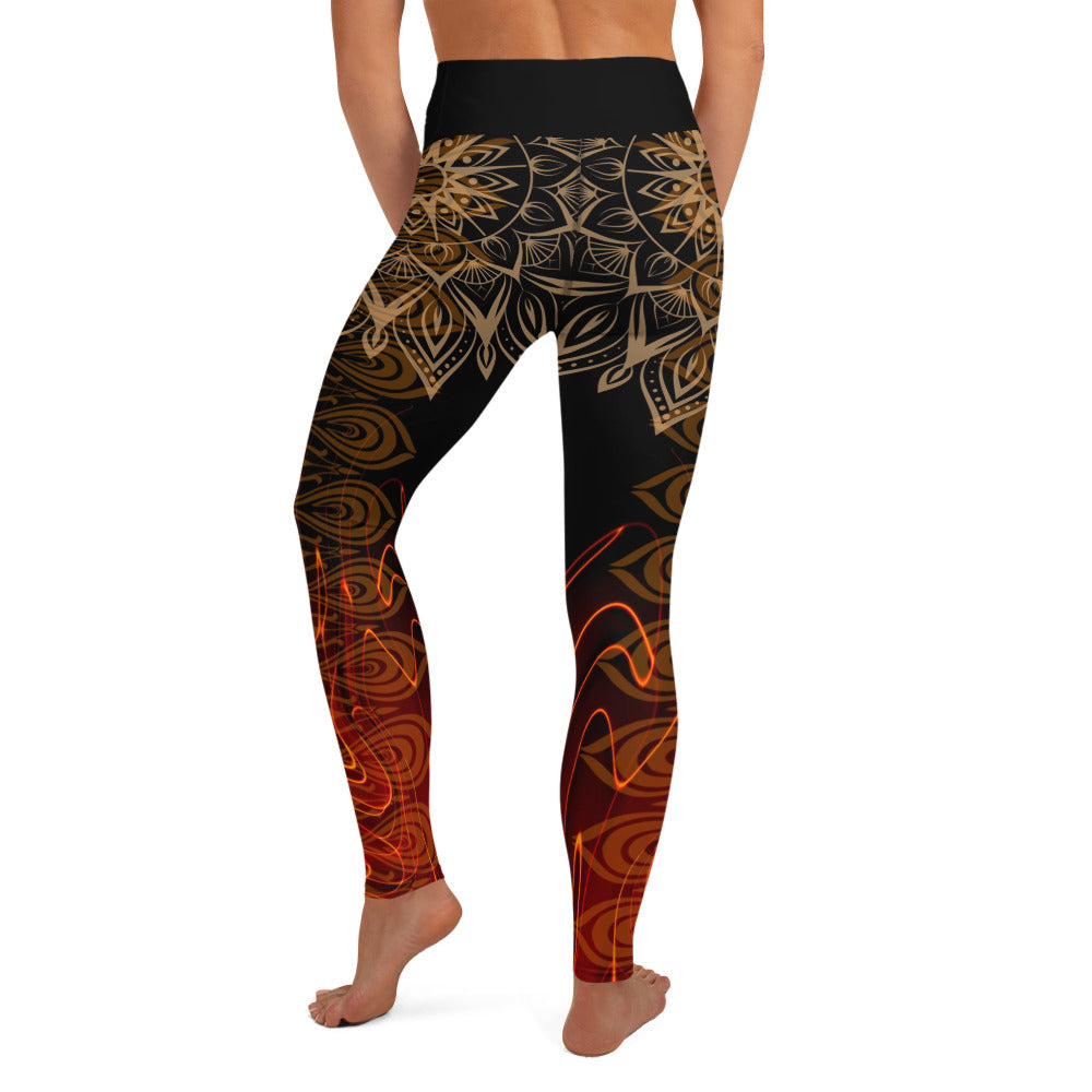 Fire Mandala Yoga Leggings