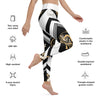 White and Gold Pattern Yoga Leggings