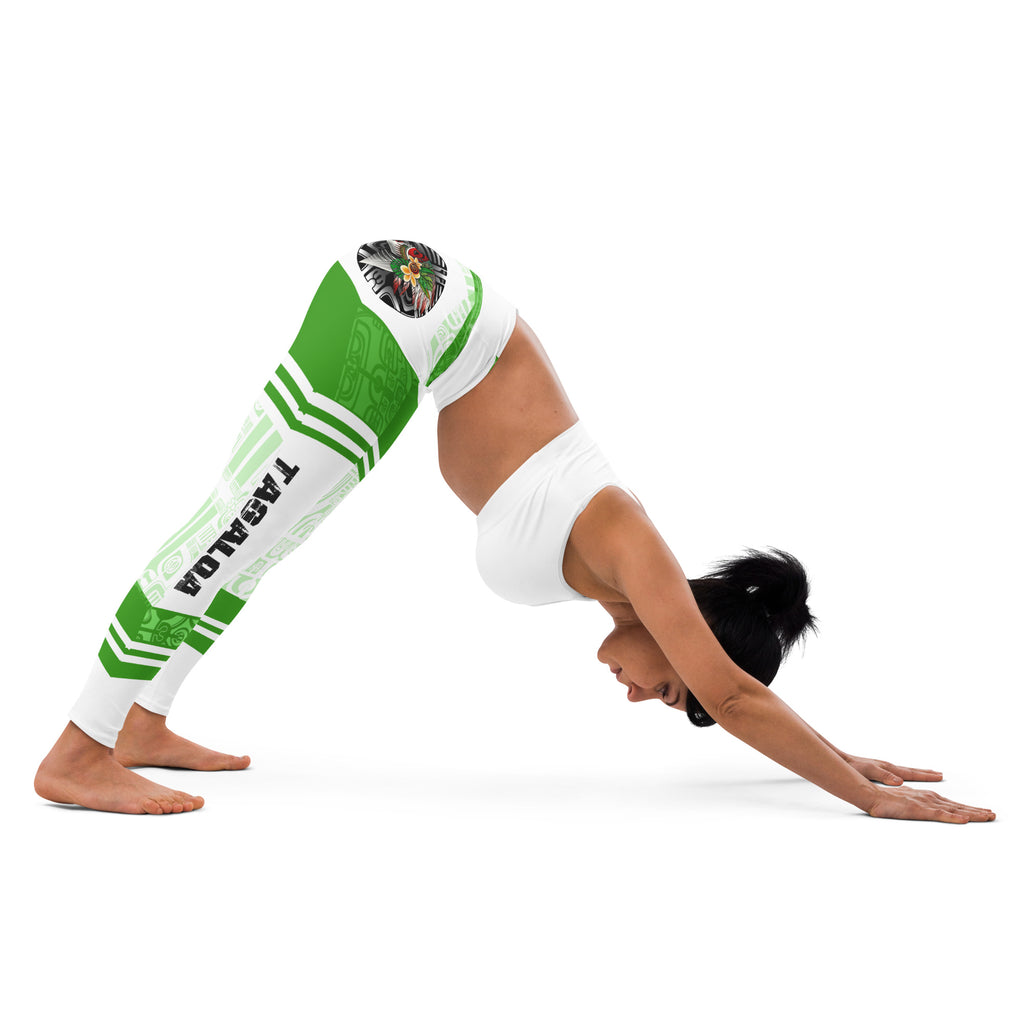 Polynesian Green Style Graphic Yoga Leggings