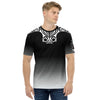 Stylish tiki tattoo tee in black gradient