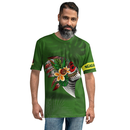 Tattoo design t-shirt with Indian woman and flowers.