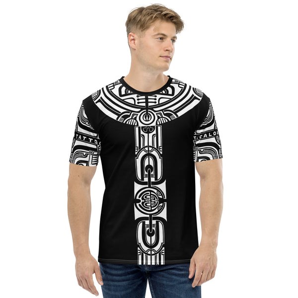 TAGALOA TATTOO APPAREL  Black T-Shirt with White Patutiki Pattern –  Tagaloa Tattoo Apparel