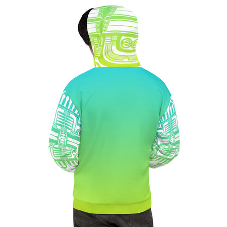 Tagaloa Tattoo Green and Yellow Gradient Hoodie