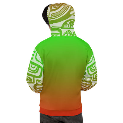 Green-Orange Gradient Hoodie