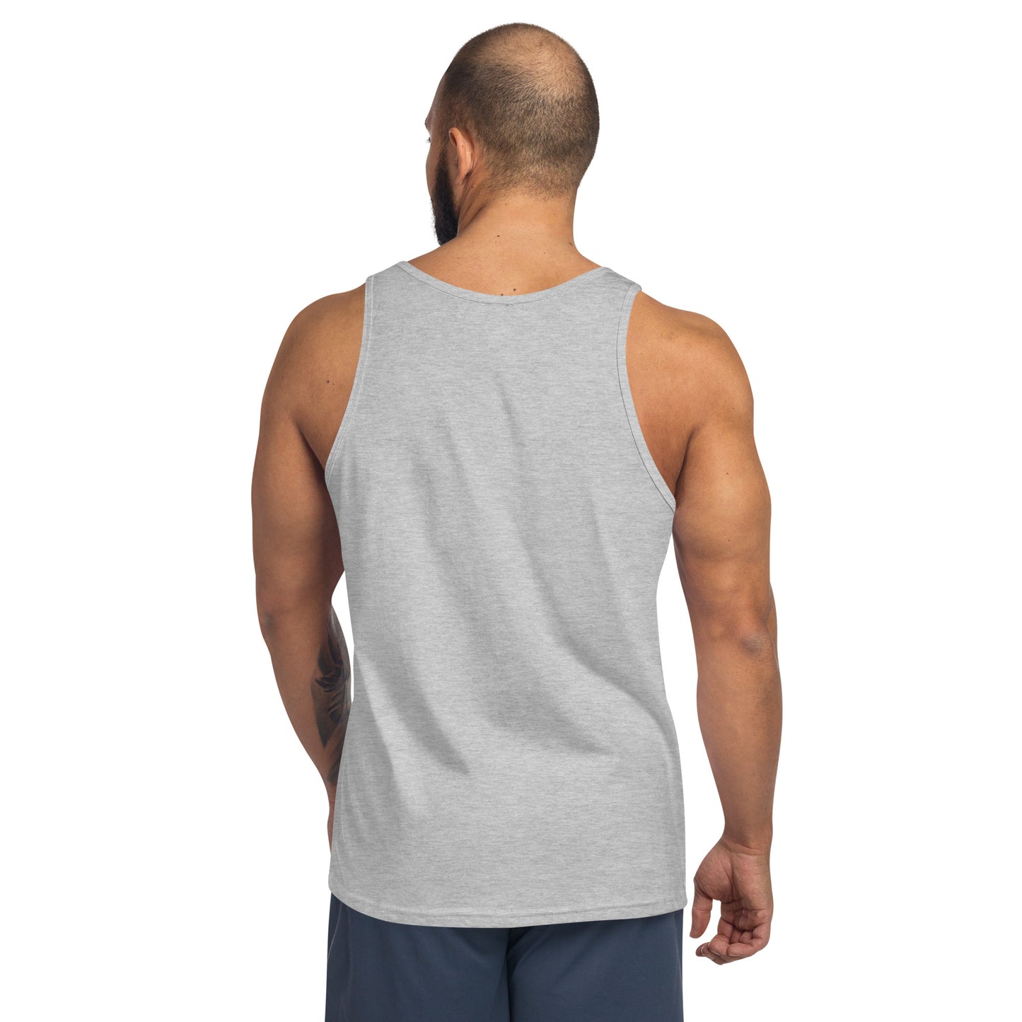 Vibrant Pattern Grey Tank Top