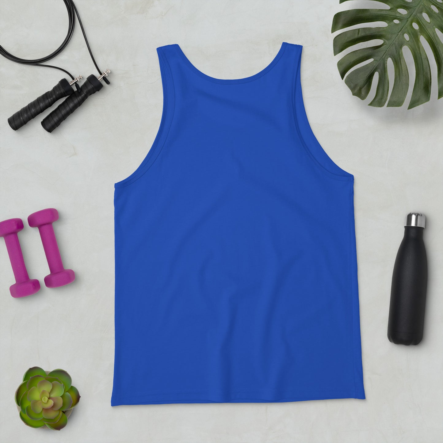 Vibrant Pattern Blue Tank Top