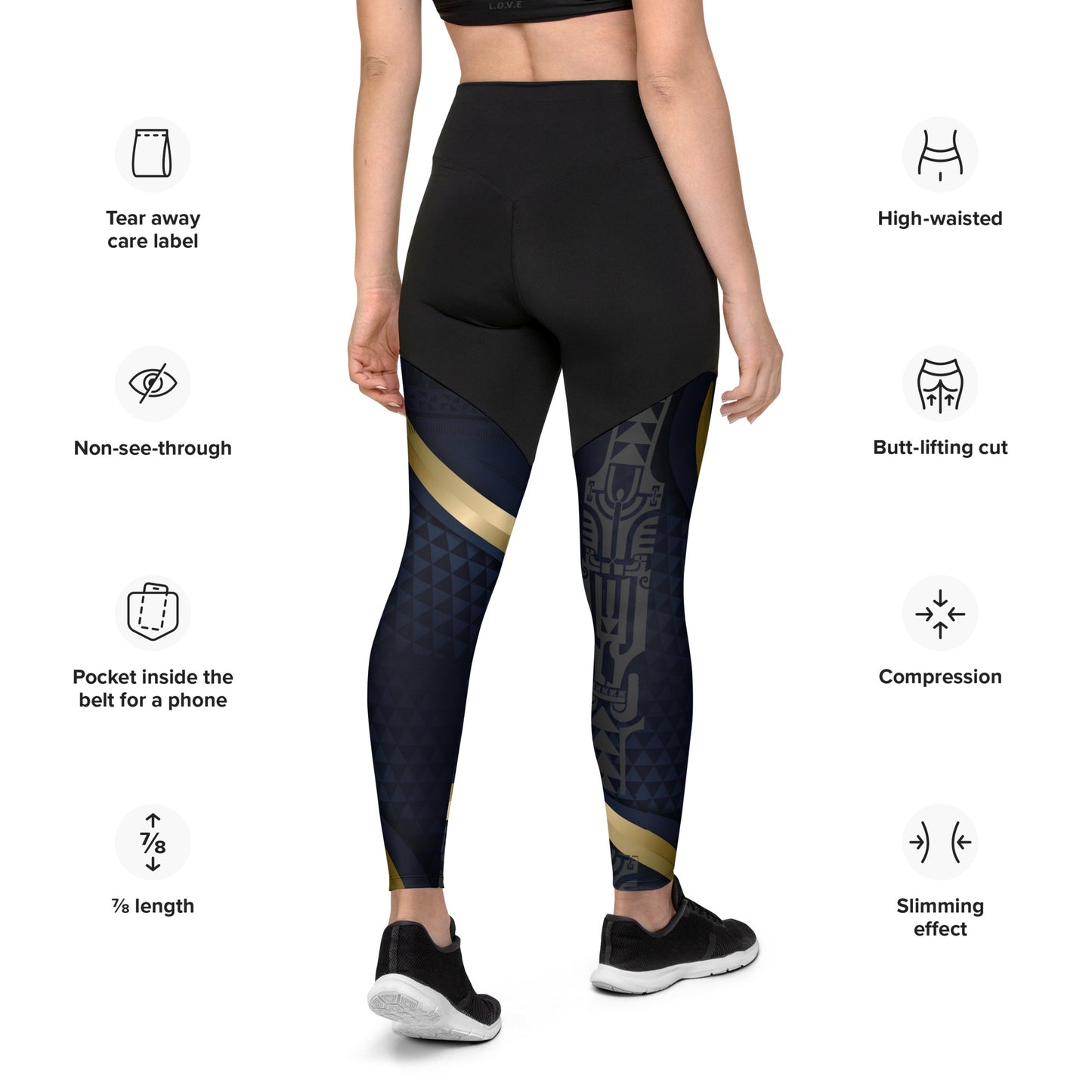 Polynesian-Inspired Sports Leggings