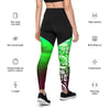 Green Gradient Gym Compression Leggings