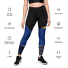 Blue Sport Leggings with Gold Stripes
